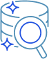 Search icon with a magnifying glass and star-like sparkles indicating a search feature